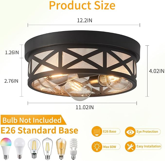 Round Adjustable Motion Sensor Flush Mount Ceiling Lights,3-Ligh,12 inch