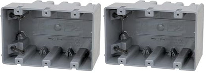Southwire MSB3G Three Gang Device Box with Depth Adjustable; Heavy Duty 42lb (Pack of 2)