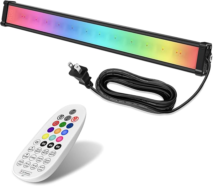 MEIKEE 25W RGBW LED Wall Washer Light, RGB Color Changing LED Strip Lights with Plug, IP66 Waterproof Outdoor RGBW Wall Strip Light Bar Outdoor Lighting for Christmas Halloween Stage 1 Pack