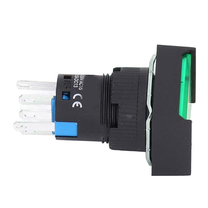 Push Button Switch 16mm Self Locking Design (Green)