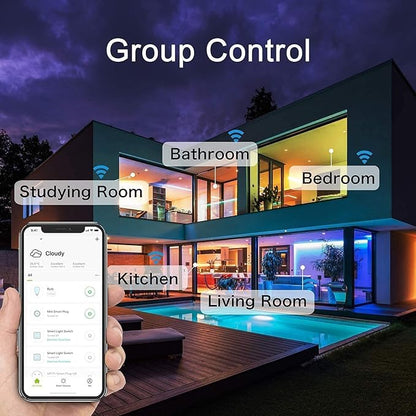 9W Smart Light Bulb(80W Equivalent)A19 E26 900Lumens LED Color Changing Light Bulbs,adjustable 16 Million DIY Colors and Music Sync 2700K-6500K WiFi Bulb Work with Alexa, Google Home, No Hub Required