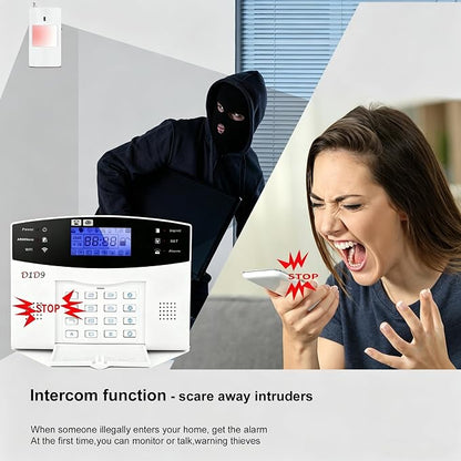 10pcs Wireless DIY Home Burglar Alarm System, 4G WiFi GSM, No Monthly Fee,Home Security with App Alert