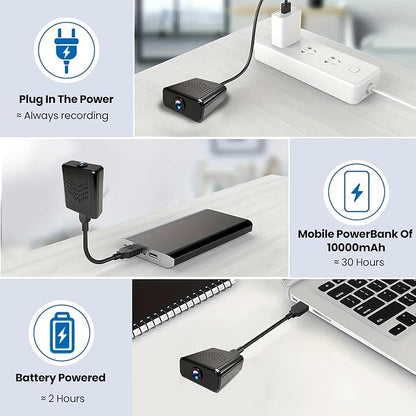Only 0.6 inch Hidden Camera, 2026 Upgraded 4K Spy Camera, Mini Camera with Real-Time Recording, AI Motion Detection, Support Cloud & TF Storage, Night Vision, Indoor Cameras for Home Security