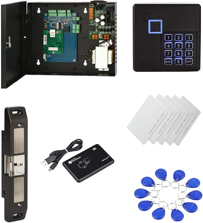 Crash bar Latch Panic Bar Strike Lock Access Control keyless Entry for Emergency Door Fire Exit Door Commercial Emergency Exit Bar Security Control Power Supply Box APP remote Open Door