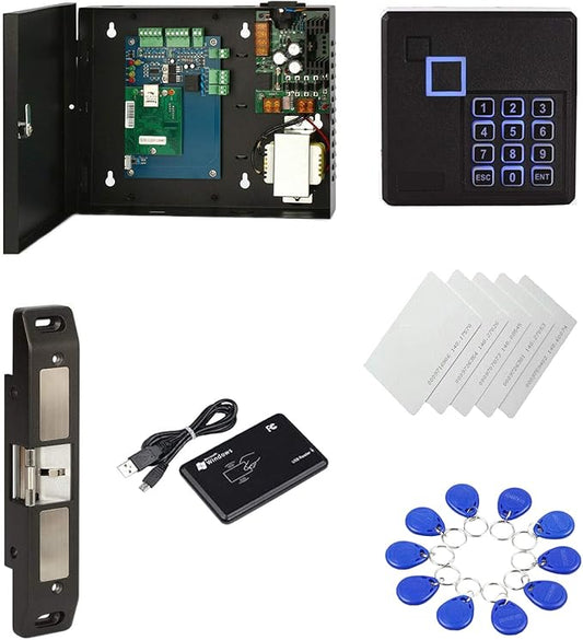 Crash bar Latch Panic Bar Strike Lock Access Control keyless Entry for Emergency Door Fire Exit Door Commercial Emergency Exit Bar Security Control Power Supply Box APP remote Open Door
