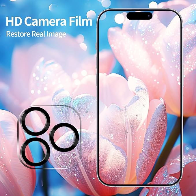 PEHAEL 2+2 Pack for iPhone 15 Pro Max Privacy Screen Protector with Camera Lens Protector Full Coverage Anti-Spy Tempered Glass Film 9H Hardness Easy Installation Bubble Free [6.7 inch]