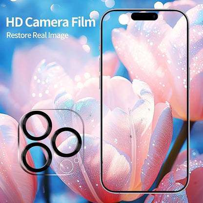 PEHAEL 2+2 Pack for iPhone 15 Pro Max Privacy Screen Protector with Camera Lens Protector Full Coverage Anti-Spy Tempered Glass Film 9H Hardness Easy Installation Bubble Free [6.7 inch]