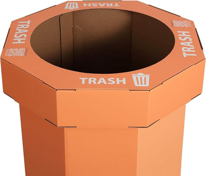 happimess Fleur 25 Gal Trash Can Bin, Carrot Cake, Set of 2