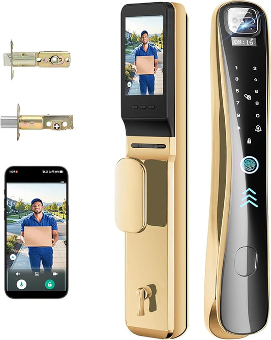 EIYSIE Video Smart Lock with Camera & Doorbell, 8-in-1 WiFi Keypad Deadbolt