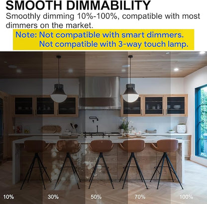 2 Pack 150 Watt Equivalent LED Bulb, Dimmable Super Bright Light Bulbs 2600LM, Cool White 4000K, A21 LED Light Bulb, E26 Standard Base, UL Listed, Damp Rated, LED Bulb for Living Room Bedroom Office