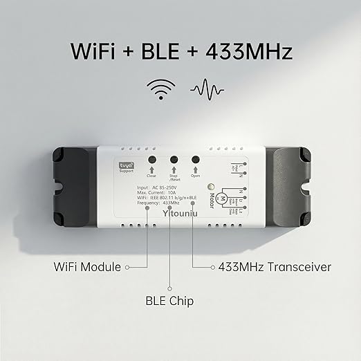 WiFi Linear Actuator Module, Motor Controller with Tuya Smart Life App, Alexa Voice Control, RF433 Remote, Forward Reverse Switch & WiFi Timer Switch for Automation (AC 85V-220V)