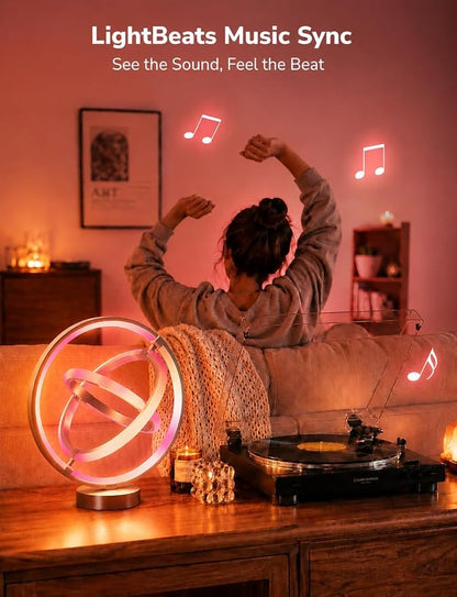 Lepro TB1 AI Smart Table Lamp, RGB+IC Addressable Color Changing Desk Light Alexa Google Home Enable, Music Sync, DIY Endless Scenes, APP Control Cool LED Lamp for Room Decor Ambient Lighting, 2.4 GHz