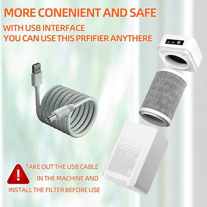 Air Purifiers for Bedroom HEPA Air Purifier With Aromatherapy Function For Pet Smoke Pollen Dander Hair Smell 20dB Air Cleaner For Office Living Room/Kitchen (White-ZHIBO-C30-1)