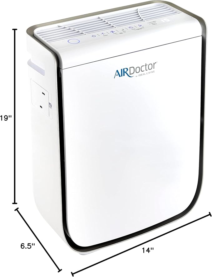 AIRDOCTOR AD2000 Air Purifier. Cleans Kids Bedrooms & Home Offices Up to 1,220 ft2. Removes Allergens, Smoke, Dust, Mold, Pet Hair, Odors, Pollen. Hospital-Grade UltraHEPA & Premium Carbon Filtration.