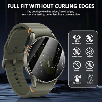 Suoman 4-Pack for Samsung Galaxy Watch 6/7 44mm Privacy Screen Protector, [Anti-peeping] 9H Hardness Ultra-thin Tempered Glass Screen Protective Film