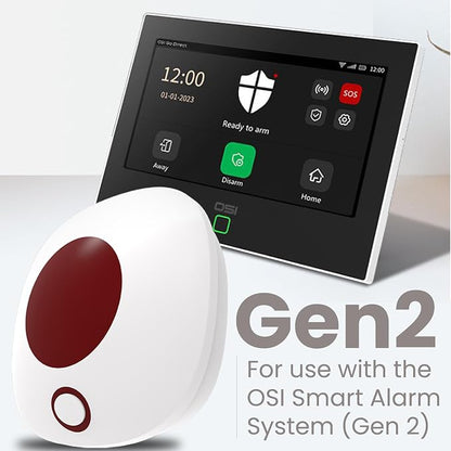 OSI Wireless Alarm Strobe Siren (Gen 2) - Accessory for OSI Smart Alarm System (Gen 2) ,Wi-Fi Wireless Strobe Siren, Plugs into Electrical Outlet, 8 Hour Back-up Lithium Battery