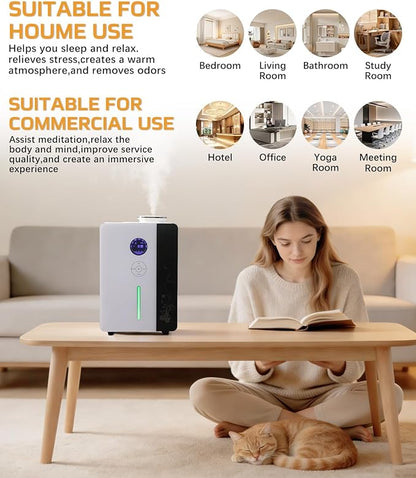 2026 Namste Waterless Diffuser HVAC Scent Diffuser - WiFi & APP & Touch Screen Control 6500 Sq.Ft Coverage - 800ML Essential Oil Diffusers Long Lasting Aroma for Whole House,Office,Hotel,Spa