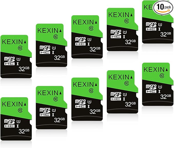 KEXIN 32GB Micro SD Card 10 Pack 32 GB Class 10 Ultra Micro SDHC UHS-I Bulk Memory Card C10, U1, 10 Pack Bulk Micro SD Card