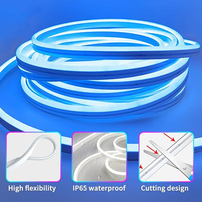 segrass 66FT Neon LED Rope Lights IP65 Waterproof LED Lights for Bedroom Flexible LED Light Strip with Remote/APP Control RGB Lighting Strip for Indoors Outdoors Bedroom Room Home Décor