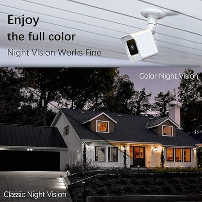 PEF Mount for All-New Wyze Cam V4 and V3, Weatherproof Protective Cover and 360 Degree Adjustable Wall Mount Solid Housing for Wyze V4 and V3 Outdoor Indoor Smart Home Camera System (White, 2 Pack)