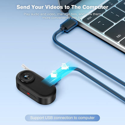 128GB Body Cameras with Audio and Video Recording: 1080P FHD Thumb Size Bodycam, Sports Action Body Camera, Wearable Pocket Camera Body Cam
