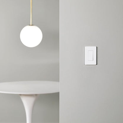 Amazon Basics Smart Light Switch, Single Pole, Works with Alexa Only, Voice Control, Schedule, 2.4 GHz Wi-Fi, No Hub Required, Easy to Install, White (Pack of 2)
