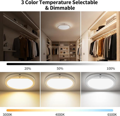 Battery Operated Ceiling Light, Rechargeable Motion Sensor Closet Light