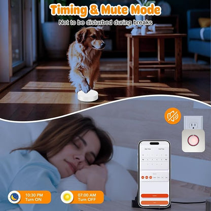 WiFi Dog Door Bell for Potty Training to Go Outside, Smart Doggie Door Bell for Dog, Wireless Doggy Doorbell with Phone App