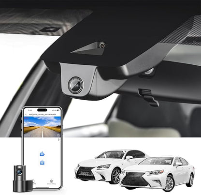 Mangoal Front 4K & Rear 1080p Dash Cam for Lexus ES 2018 2017 2016 & Lexus GS 2016-2020(Model A),ES350 ES300h GS300 GS350 GS450h,OEM Look, UHD 2160P Video,WiFi & App,128GB Card