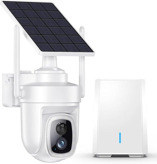 4K Solar Security Camera Wireless Outdoor with Local Storage Base