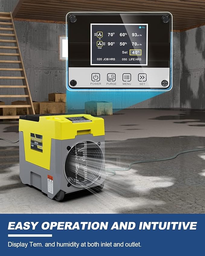 ALORAIR 180 Pints Commercial Dehumidifier with Pump Smart WiFi Control, Storm LGR 850X Industrial Dehumidifier for Water Damage Restore, Basement, Garage, Crawl Space, with 5 Years Limited Warranty