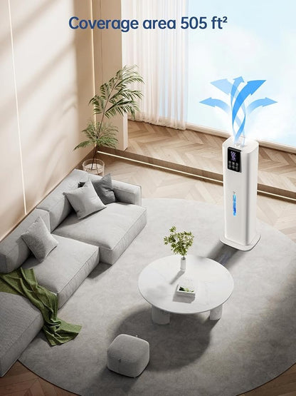 8L Smart Humidifiers for Bedroom Large Room, 2.1Gal Cool Mist Top Fill Diffuser Ambient Light, App & Remote Control, 3 Mist Modes, Quiet Humidifier for Home Office Plant