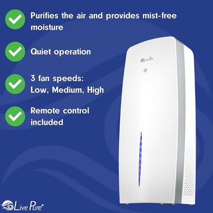 LivePure True HEPA Air Purifier & Humidifier, Sage
