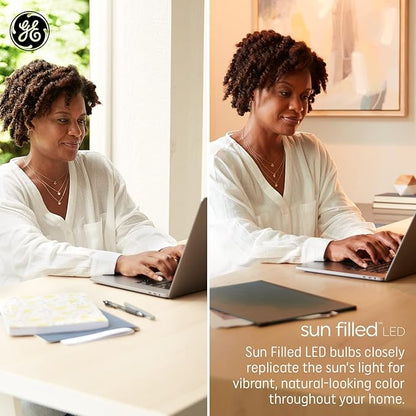 GE Sun Filled LED Light Bulbs, 65 Watt Eqv, Soft White, BR30 Indoor Floodlight (Pack of 2)