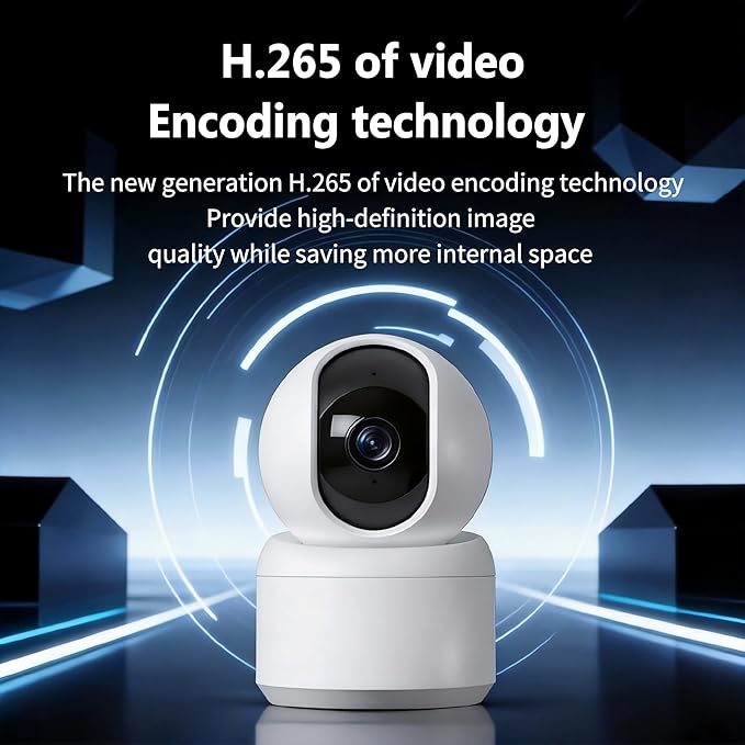 Indoor Pan/Tilt Home Security Camera 2K 3MP, 360 Degree Wireless WiFi Webcam/Monitor for Baby/Elder/Nanny with Night Vision & Phone App, 2 Way Audio, Cloud & SD Card Storage