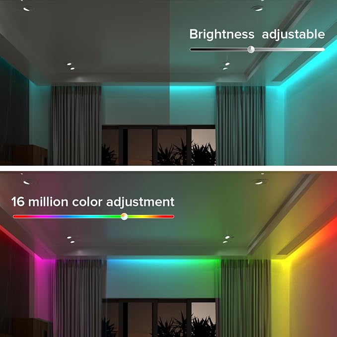 BTF-LIGHTING 32.8FT WS2814 Smart IC RGBW 3000K DC24V COB LED Strip Light | UL Listed 784LEDs/m High Density Color Chasing Uniform Light 10mm Width for Home Party DIY Lighting(No Adapter or Controller)