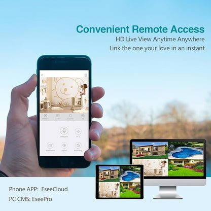Wireless Security Camera System with 10.1" Monitor 4pcs 5MP Camera