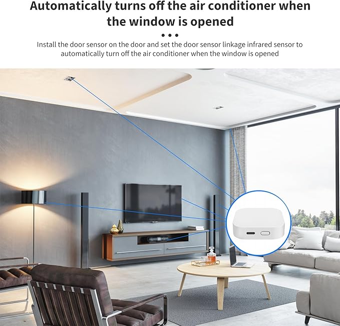 Tuya Smart Multi-Mode Gateway, Zigbee 3.0, BLE, Bluetooth Mesh, Smart Home Wireless Hub for Home Automation, 2.4GHz WiFi Only, APP Control, Voice Control, Compatible with Alexa, Google Assistant