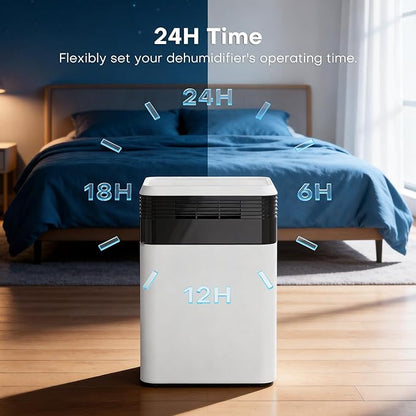 Dehumidifier 101 OZ, Dehumidifier for Bedroom(1000 sq. ft), Sleep Mode, Humidity Display, Dehumidifiers for Home Bathroom Basement RV Closet