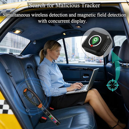 Hidden Camera Detector – Electronic Bug & GPS Tracker Finder, RF Signal Scanner, Portable Rechargeable Surveillance Detector for Home, Hotel, Car & Travel Security