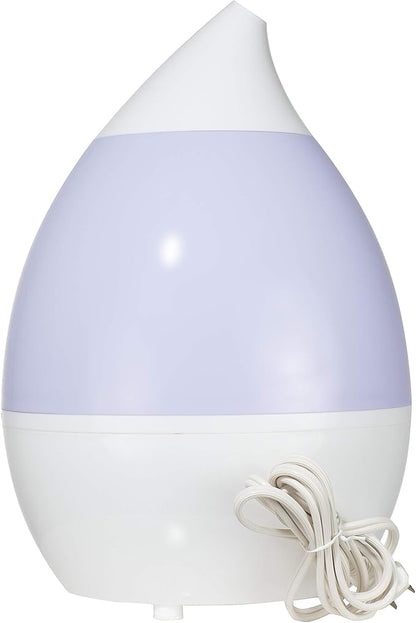 AIRCARE Aurora Ultrasonic Cool Mist Humidifier, Whisper-Quiet between 8-24 hours, Seven Color LED Night Light, Essential Oil Tray and Automatic Shut-Off for Baby, Nursery or Bedroom (White, 1 gal)