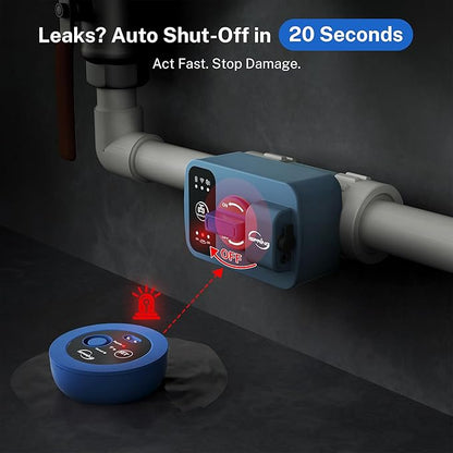 iSpring ASLS43WL Wireless Leak Sensor for LS43WL Smart Leak Shut-Off System, Water Leak Detector with Regular & Humid Detection Modes, Smart Home Protection