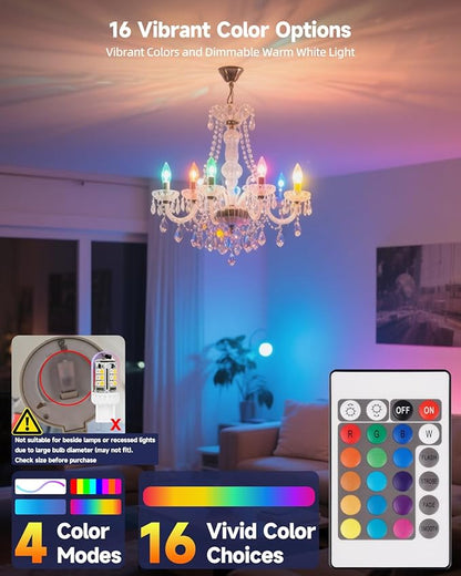 G9 LED Bulb Color Changing Remote Controlled, G9 RGB Light Bulbs LED Not Smart, 3W 100-240V 2700K Warm White+15 Multi Color for Indoor, Party & Christmas Decor (2 Bulbs and a Remote)