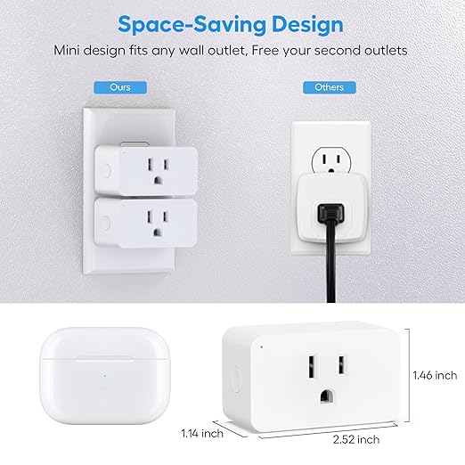 Zwave Plug 800 Series 2 Pack, Zwave Outlet Built-in Repeater Range Extender, Mini Zwave Smart Plug Work with SmartThings, Wink, Alexa, Google Assistant, Z-Wave Hub Required, FCC and ETL Listed, 1875W
