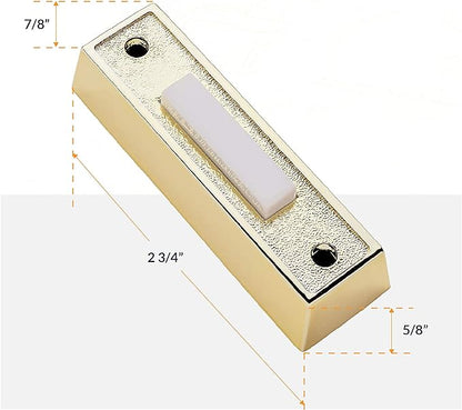 Newhouse Hardware Electric 2-Tone Door Bell Chime Kit with 16V 10VA Transformer and Lighted Doorbell Push Buttons CKIT1, Doorbell Button, Transformer, and Doorbell Chime Replacement