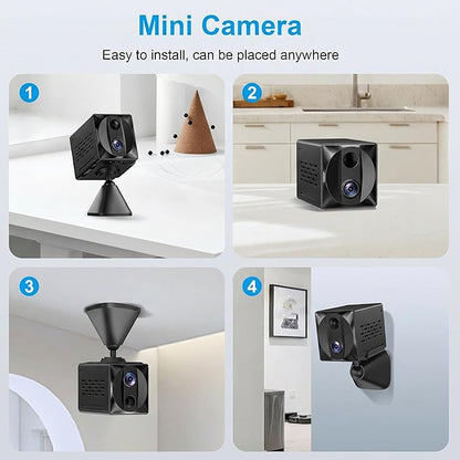 ZTTAOLII 5G WiFi Hidden Spy Camera 4K HD Mini Camera Indoor Security Cam,SD Card Storage & App Control, Night Vision, Wireless Mini Cameras for Home/Baby/Pet