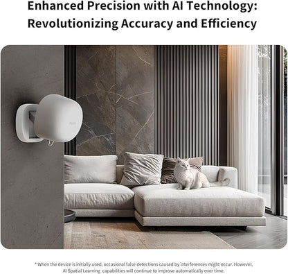 Aqara Zigbee Presence Sensor FP1E, mmWave Radar Wired Motion Sensor, AI Spatial Learning, Supports HomeKit, Alexa, Google Home, Matter Over Bridge, Requires Aqara Zigbee 3.0 Hub