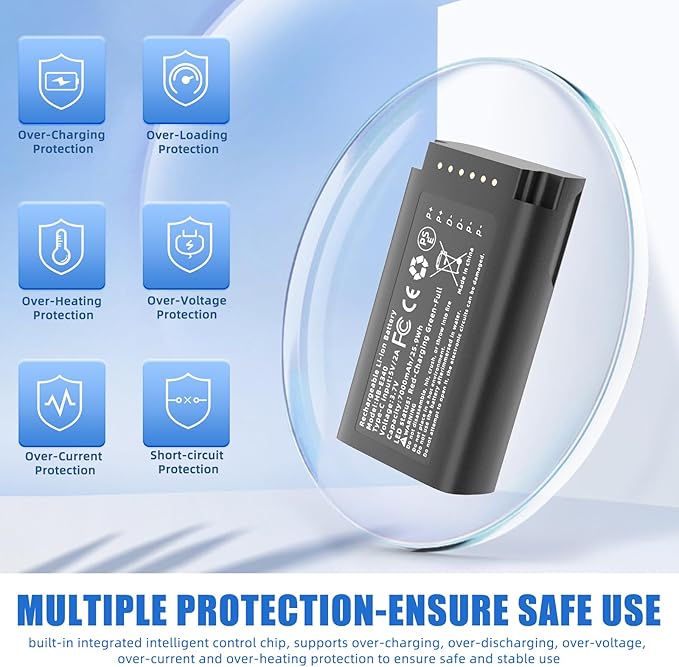SAPBJ Battery Replacement for eufy Security Video Doorbell E340 Rechargeable Lithium-ion Backup Battery with Type-C Charge Cable Upgraded 7000mAh Capacity