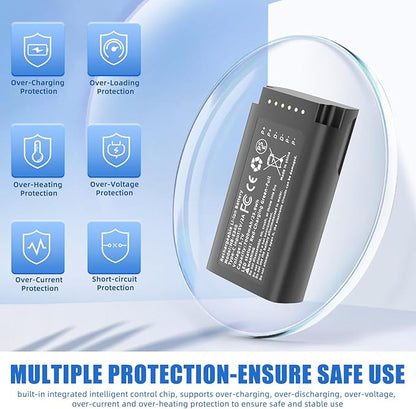 SAPBJ 2 Pack Battery Replacement for eufy Security Video Doorbell E340 Rechargeable Lithium-ion Backup Battery with Type-C Charge Cable Upgraded 7000mAh Capacity