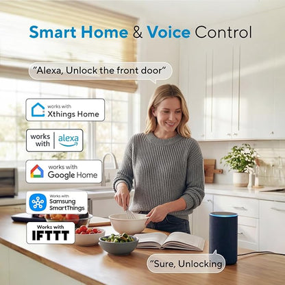 ULTRALOQ U-Bolt WiFi Smart Lock with Door Sensor, Smart Keypad Deadbolt Lock for Front Door, Built-in Wi-Fi, Remote Control, App Passcode Unlock, Auto Unlock, Auto Locking, Share Access, ANSI Grade 1